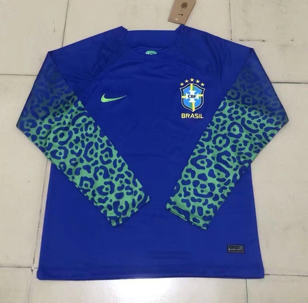AAA Quality Brazil 2022 World Cup Away Long Soccer Jersey